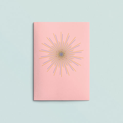 Folded Card | Firework Pink Sky