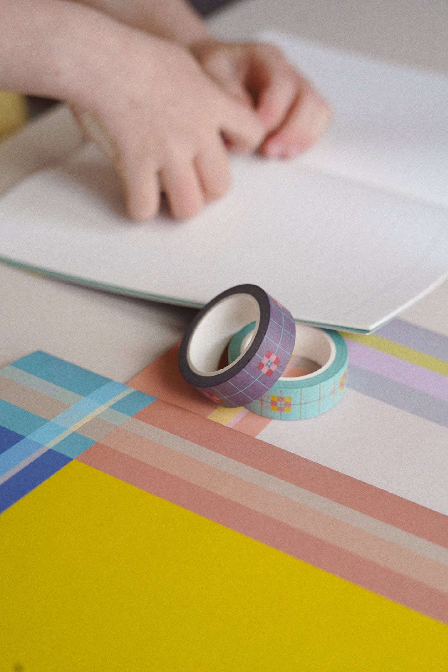 Washi tape | Flowerblock Charcoal