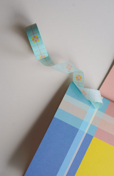 Washi tape | Flowerblock Mint