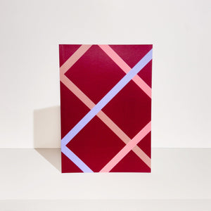 Ribbon Grid Note | Burgundy