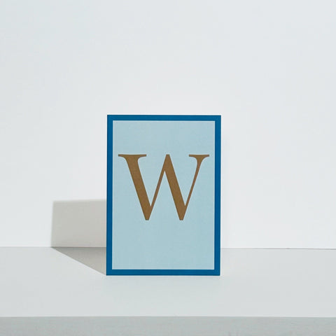 Alphabet W Card