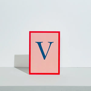 Alphabet V Card
