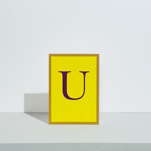 Alphabet U Card