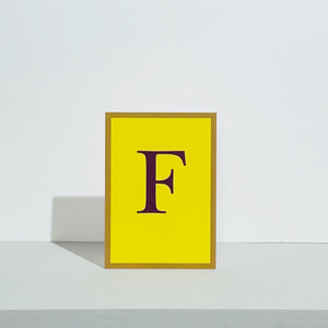 Alphabet F Card