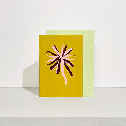 Folded card | Swirl Mustard