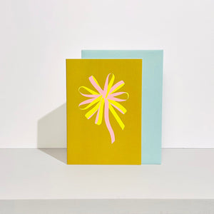 Folded card | Swirl Yellow