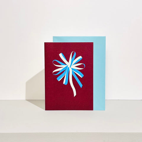 Folded card | Swirl Blue
