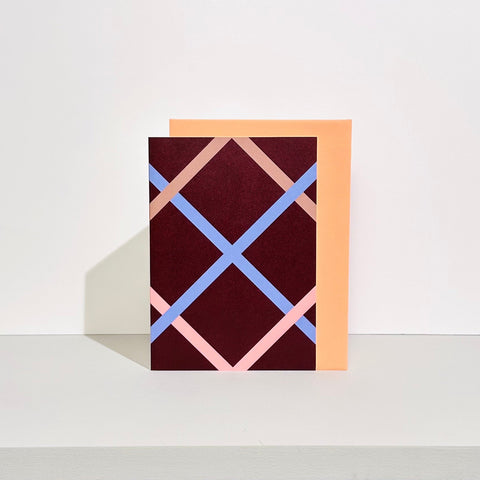 Folded Card | Ribbons Burgundy