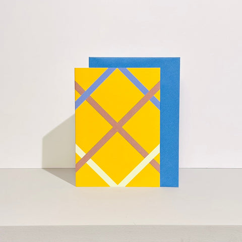 Folded Card | Ribbons Yellow
