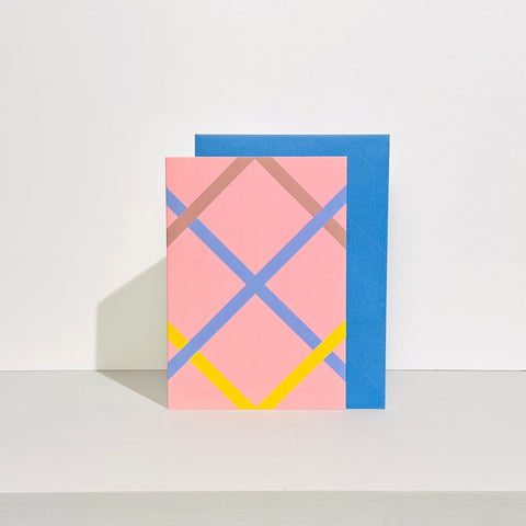 Folded Card | Ribbons Pink
