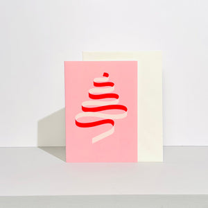Folded Card | Christmas Tree Pink