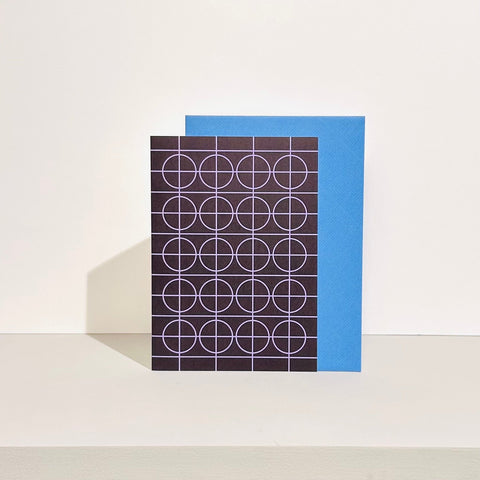 Folded Card | Graphic Grid Midnight