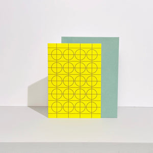 Folded Card | Graphic Grid Yellow