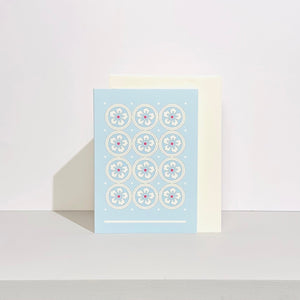 Folded Card | Vintage Flower Ice