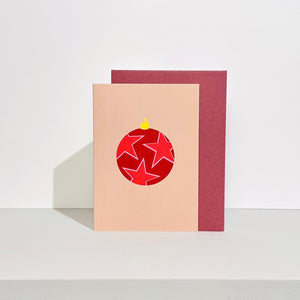 Folded Card | X-Mas Starball Red