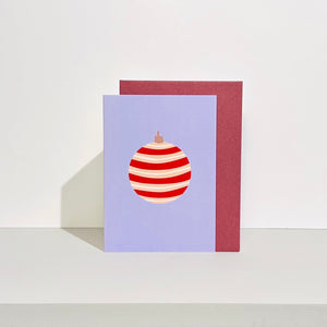Folded Card | X-Mas Stripeball Red