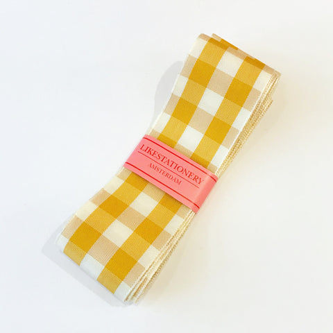 Gingham Ribbon | Ocker