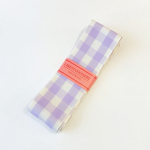 Gingham Ribbon | Lavender