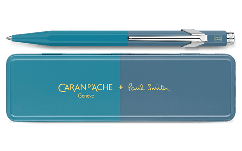 Caran D'Ache X Paul Smith 849 - Cyan Blue & Steel Blue