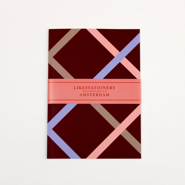 Ribbon Grid Note | Burgundy