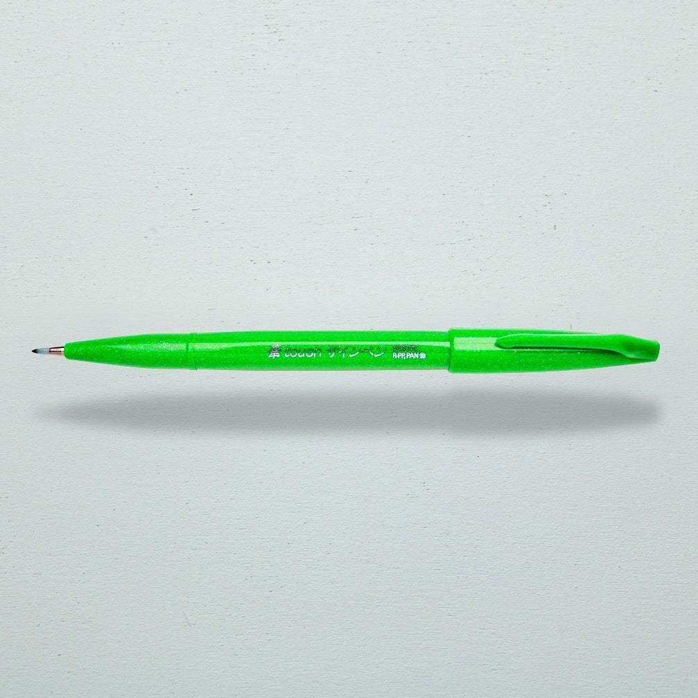Pentel Brush Sign Pen - green – Likestationery